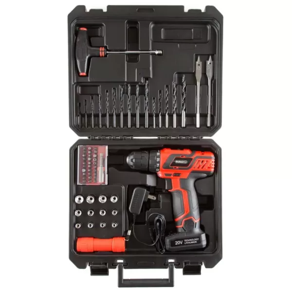 Stalwart 20-Volt Lithium Ion 3/8 in. Cordless Drill Set