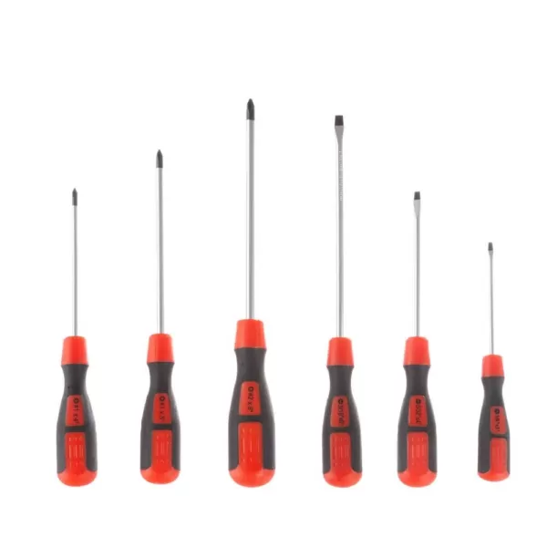 Stalwart Magnetic Tip Screwdriver Set with Hanging Storage Rack (6-Piece)