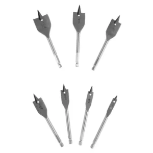 Stalwart Carbon Steel Spade Drill Bit Set with Case 7-Piece