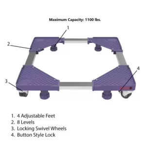 Stalwart 1100 lbs. Capacity Multi-Purpose Dolly