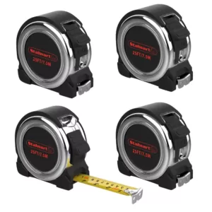 Stalwart 25 ft. Retractable Tape Measure (4-Pack)