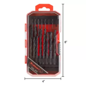 Stalwart Steel Black Oxide Finish Drill Bit Set with Case 21-Piece