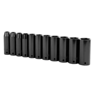 Stanley 1/2 in. Drive SAE Deep Impact Socket Set (11-Piece)