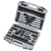 Stanley 1/4 in. & 3/8 in. Drive Black Chrome Laser Etched  SAE & Metric Mechanics Tool Set (99-Piece)