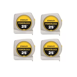 Stanley 25 ft. PowerLock Tape Measure (4-Pack)