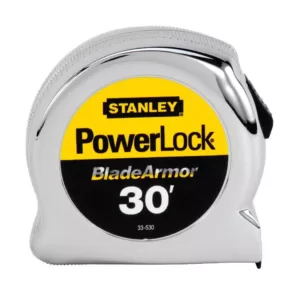 Stanley PowerLock 30 ft. x 1 in. Tape Measure with Blade Armor Coating