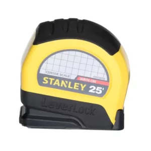 Stanley LeverLock 25 ft. x 1 in. CC Center Tape Measure