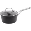 Starfrit The Rock 2 qt. Aluminum Nonstick Sauce Pot in Black Speckle with Glass Lid