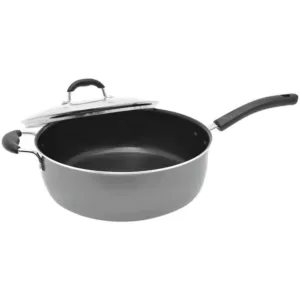 Starfrit Jumbo 7.2 qt. Aluminum Nonstick Multi-Pan in Gray with Glass Lid