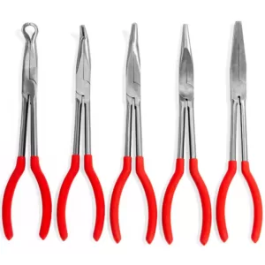 Stark 11 in. L Reach Nose Pliers Set (5-Piece)