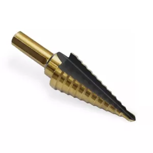 Stark 3/16 in. x 7/8 in. 10-Sizes Titanium Heavy-Impact HSS Step Drill Bit