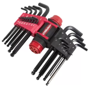 Steelman SAE / Metric Long Arm Ball End T-Handle Hex Key Set (23-Piece)