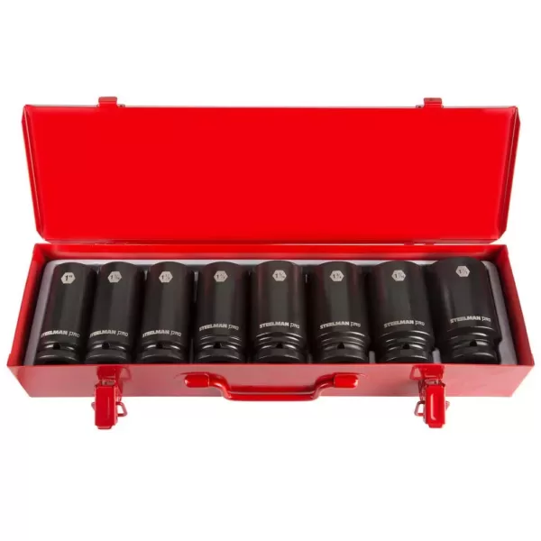 Steelman 3/4 in. Drive 6-Point Deep SAE Impact Socket Set (8-Piece)