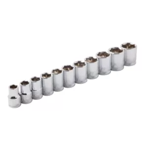 Steelman 3/8 in. Drive Metric 6-Point Chrome Socket Set (11-Piece)