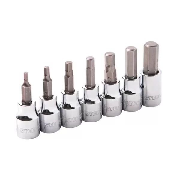 Steelman 3/8 in. Drive Metric Hex Bit Socket Set (7-Piece)