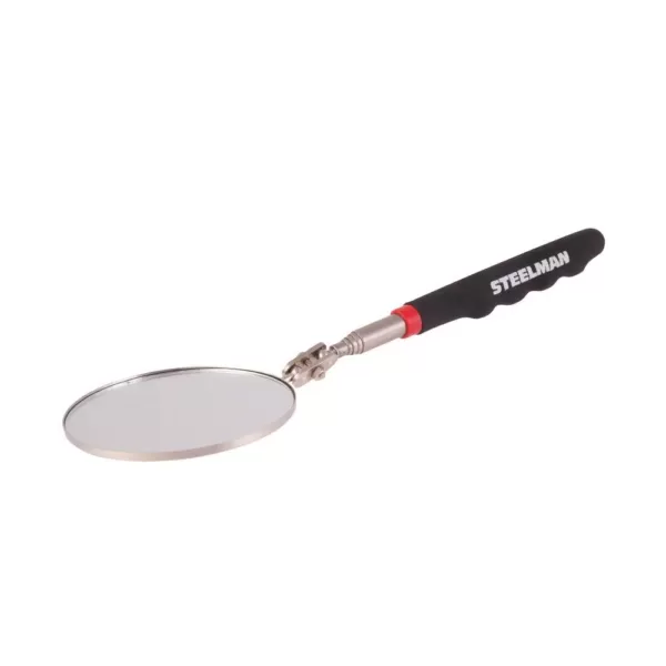 Steelman 29 in. L Telescoping 3.25 in. Round Inspection Mirror Tool