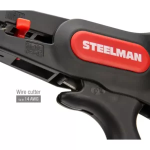 Steelman Self-Adjusting Pistol Grip Wire Stripper and Cutter