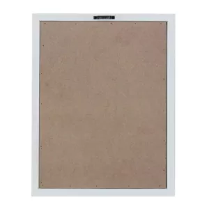 Stonebriar Collection Turquoise Felt Memo Board with White Wash Wooden Frame