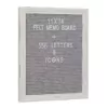 Stonebriar Collection Gray Felt Memo Board with White Wash Wooden Frame