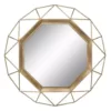 Stonebriar Collection Medium Round Gold Art Deco Mirror (29.75 in. H x 29.75 in. W)