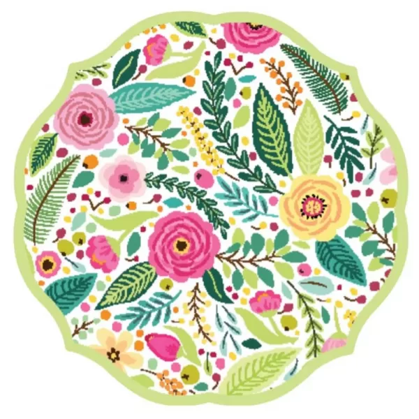 Sugar Plum Party Dinner Plate Spring Blossoms (16-Piece)