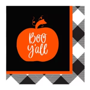 Sugar Plum Party 32-Piece Pumpkin Assorted Disposable Cocktail Paper Napkin