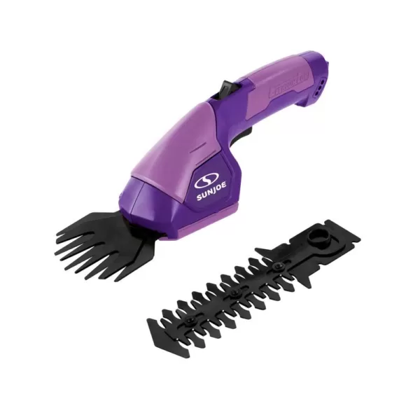 Sun Joe 7.2-Volt Cordless 2-in-1 Grass Shear and Hedge Trimmer, Purple