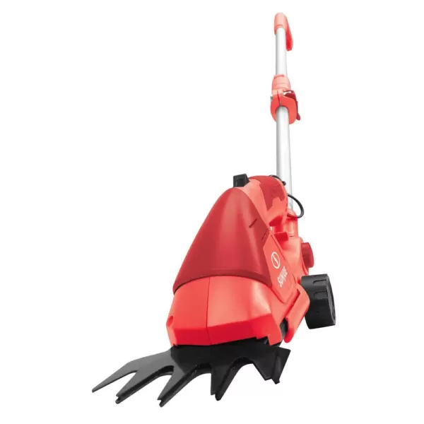 Sun Joe 7.2-Volt 2-in-1 Cordless Grass Shear and Hedge Trimmer with Extension Pole in Red