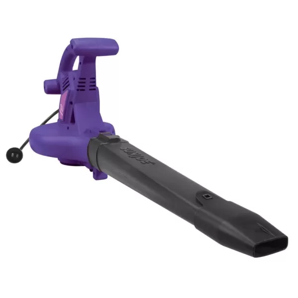 Sun Joe 250 MPH 440 CFM 14 Amp Electric Handheld Blower/Vacuum/Mulcher with Gutter Attachment, Purple