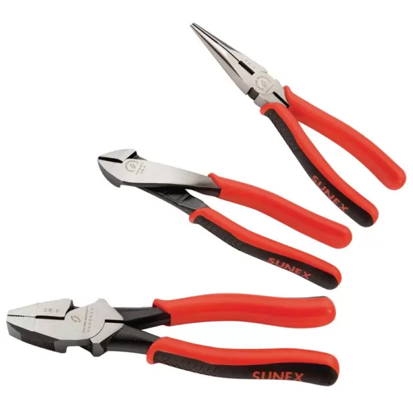 SUNEX TOOLS High Leverage Pliers Set (3-Piece)