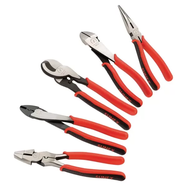 SUNEX TOOLS Professional Pliers Set (5-Piece)