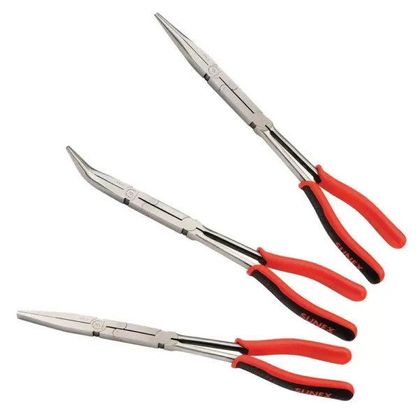 SUNEX TOOLS Long Reach Compound Pliers Set (3-Piece)