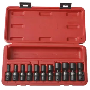 SUNEX TOOLS 1/4 in. Drive Universal Magnetic Impact Socket Set (11-Piece)