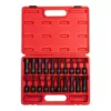 SUNEX TOOLS 1/4 in. Drive SAE and Metric Impact Socket Set (20-Piece)