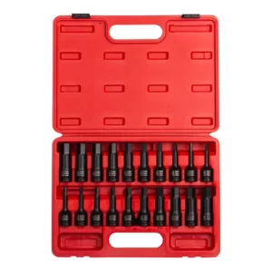 SUNEX TOOLS 1/4 in. Drive SAE and Metric Impact Socket Set (20-Piece)