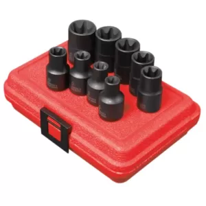 SUNEX TOOLS 1/2 in. Drive External Star Impact Socket Set (9-Piece)