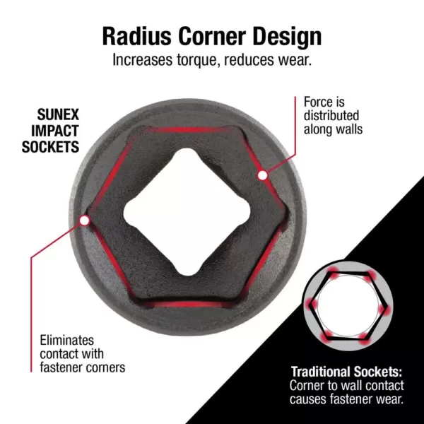 SUNEX TOOLS 3/8 in. Drive Master Impact Socket Set (80-Piece)
