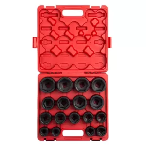 SUNEX TOOLS 3/4 in. Drive Heavy-Duty SAE Impact Socket Set (17-Piece)