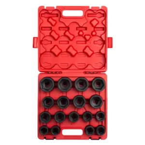 SUNEX TOOLS 3/4 in. Drive Heavy Duty Metric Impact Socket Set (17-Piece)