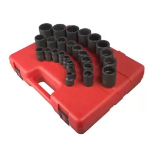 SUNEX TOOLS 12-Point Metric Impact Socket Set