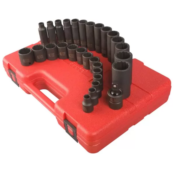 SUNEX TOOLS 12-Point Master Metric Impact Socket Set