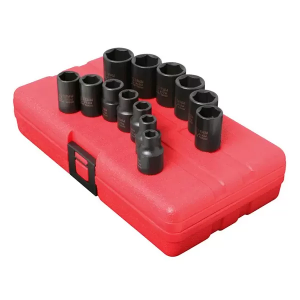 SUNEX TOOLS 3/8 in. Drive Impact Socket Set (13-Piece)