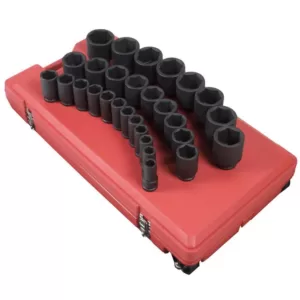 SUNEX TOOLS 3/4 in. Drive Deep Impact Socket Set (29-Piece)