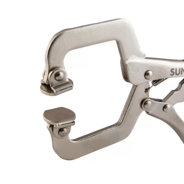 SUNEX TOOLS 6 in. C-Clamp Locking with Swivel Pads