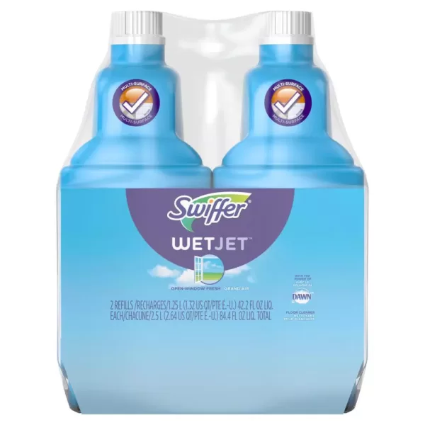 Swiffer WetJet 42 oz. Multi-Purpose Floor Cleaner Refill with Open Window Fresh Scent (2-Pack)