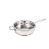 Swiss Diamond Premium Clad 4.2 qt. Stainless Steel Saute Pan with Glass Lid