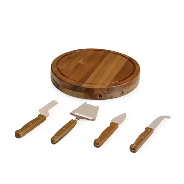 TOSCANA Acacia Circo Cheese Board and Tools Set