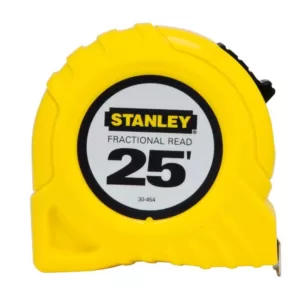 Stanley 25 ft. x 1 in. Fractional Read Scale Tape Measure