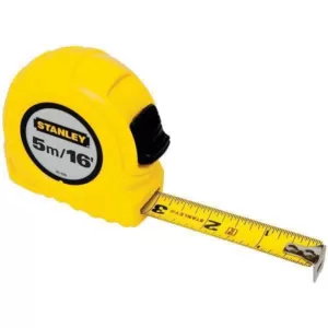 Stanley 5m/16 ft. x 3/4 in. Tape Measure (Metric/English Scale)