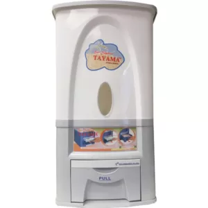 Tayama Rice Dispenser 55 lbs. Capacity in White